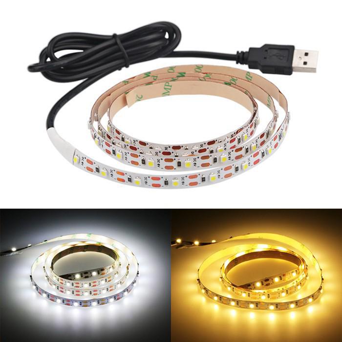 5V USB 2835 Warm White LED Strip for TV, Cabinet & Wardrobe Décor