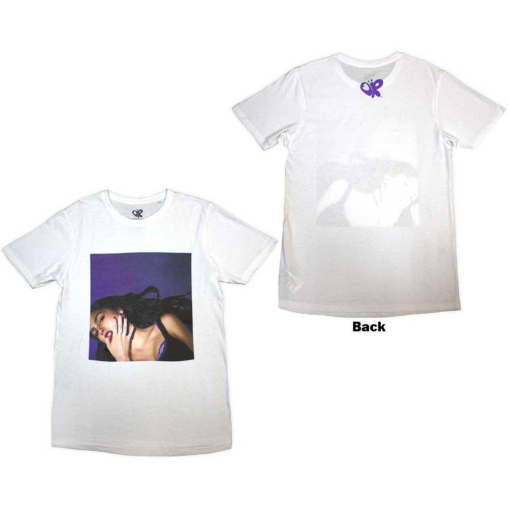 Olivia Rodrigo Unisex T-Shirt Guts Album Cover (Back Print) White (L)