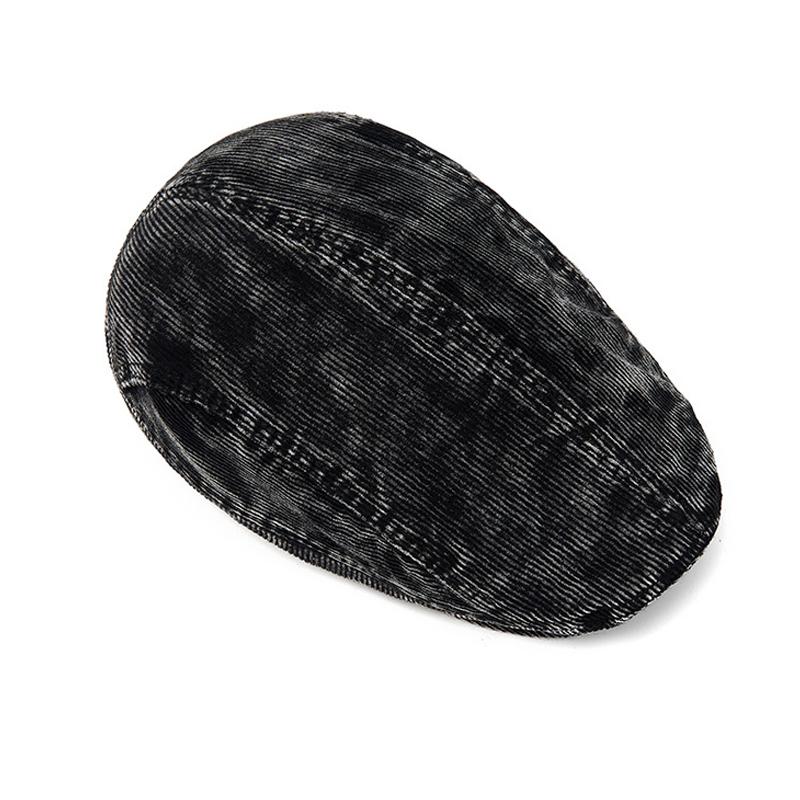 Autumn Winter Corduroy Beret Men Painter's Cap British Vintage Progressive Cap