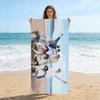 1 Stück S-SKZ Seaside Strandtuch Groß Schnelltrocknendes Handtuch Geeignet für Strand Yoga Pool Fitnessstudio Handtuch Sommergeschenk für Freunde Sandfrei