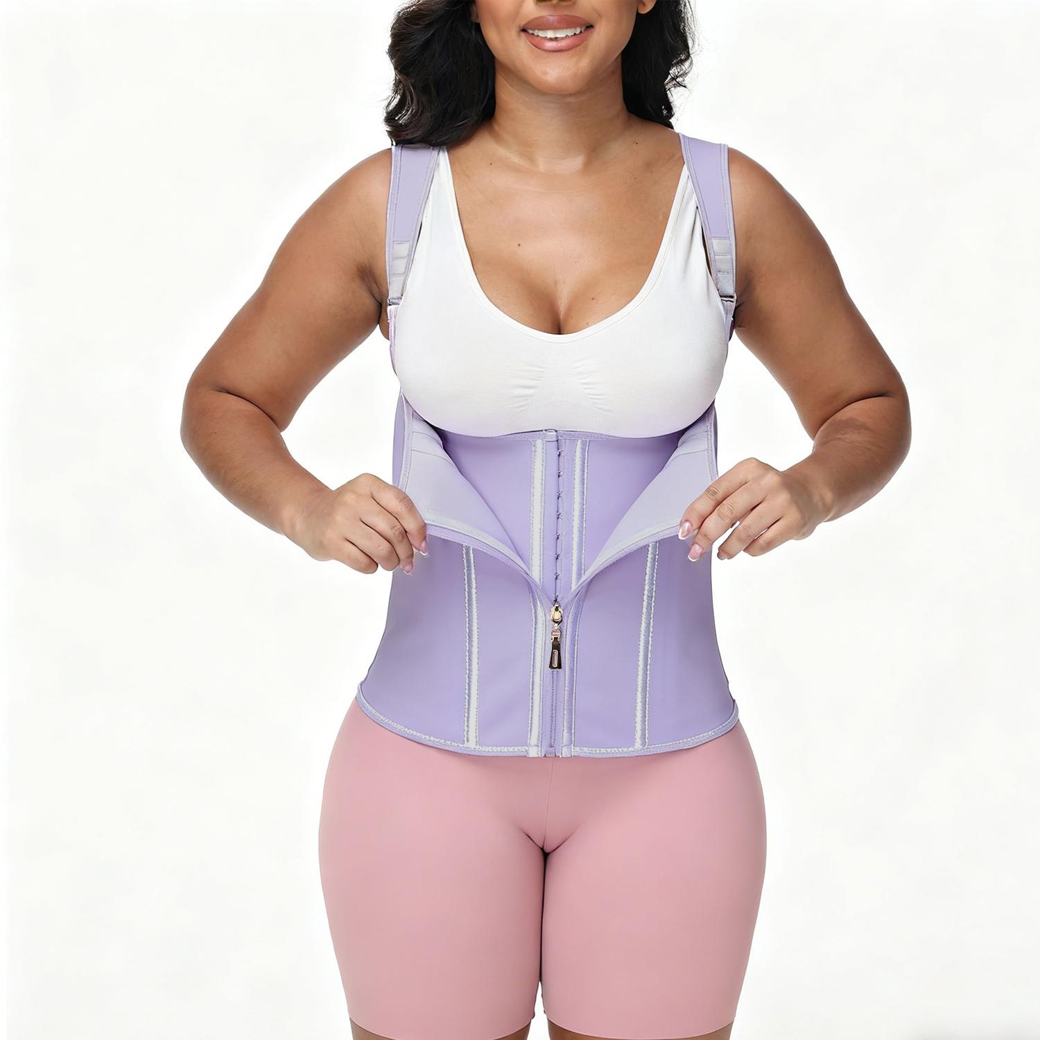 

Waist Trainer for Women Corset Shapewear Tummy Control Faja Body Shaper Waist Cincher with Adjustable Strap XS фіолетовий