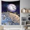 Cartoon Santa Claus Pattern Tapestry Home Bedroom Living Room Wall Decoration Christmas Theme Tapestry