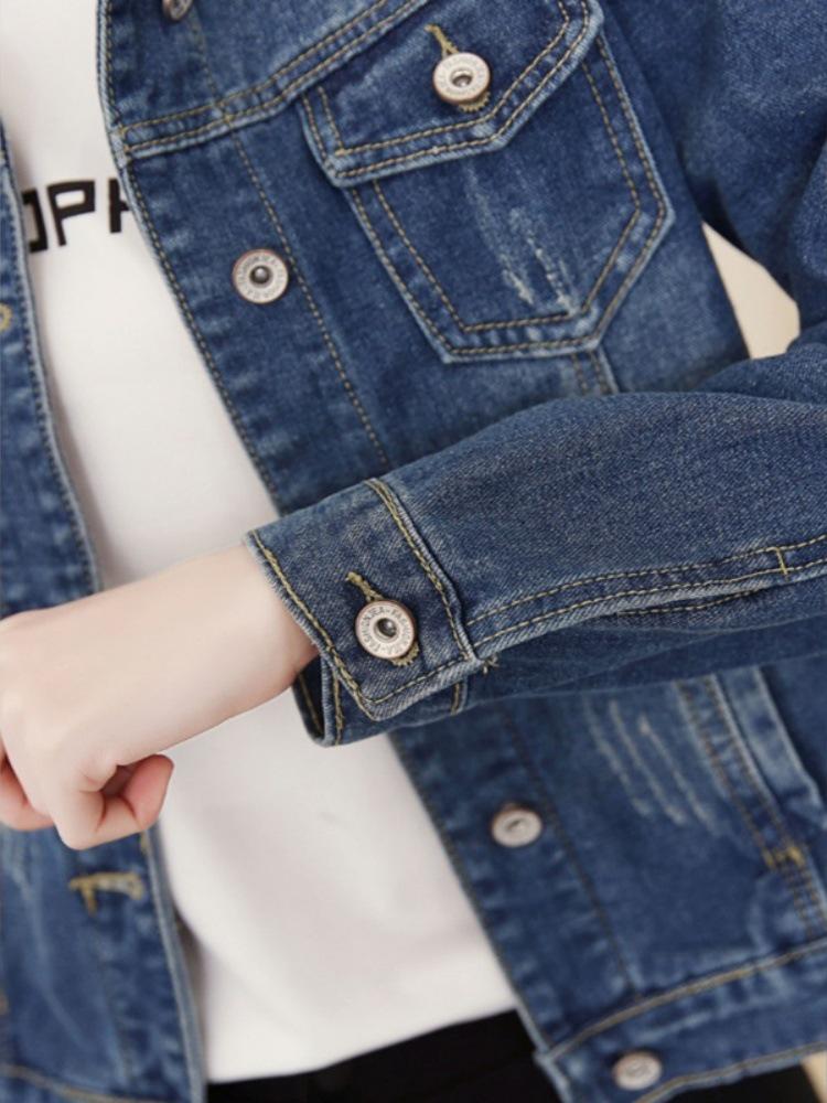 Plus Size Women's Denim Jacket: 2026 Spring/Autumn Slimming, Versatile, Loose Fit Short Top