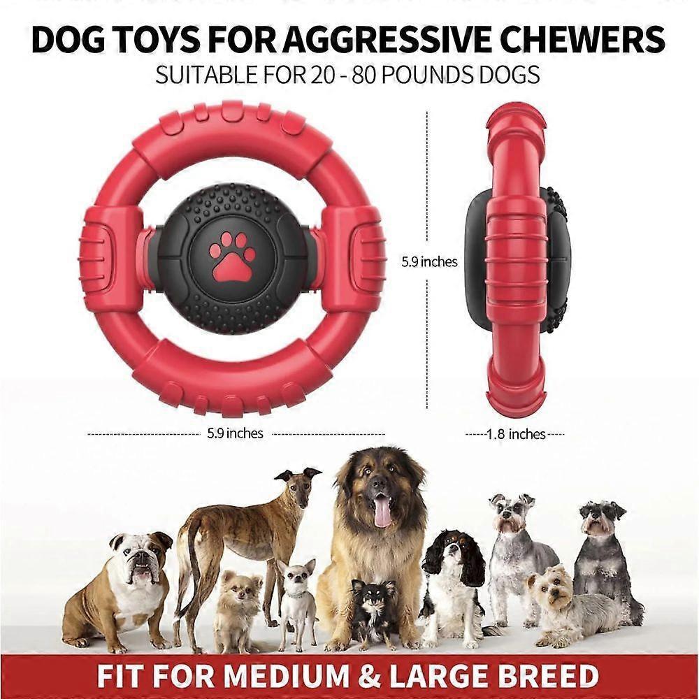 Extrem Robuste Hundekauspielzeuge Extra Langlebige Quietschende Hundespielzeuge für Mittlere Rassen, Unzerstörbare Nylon-Hundespielzeuge für Große Hunde, Halten Hunde beschäftigt