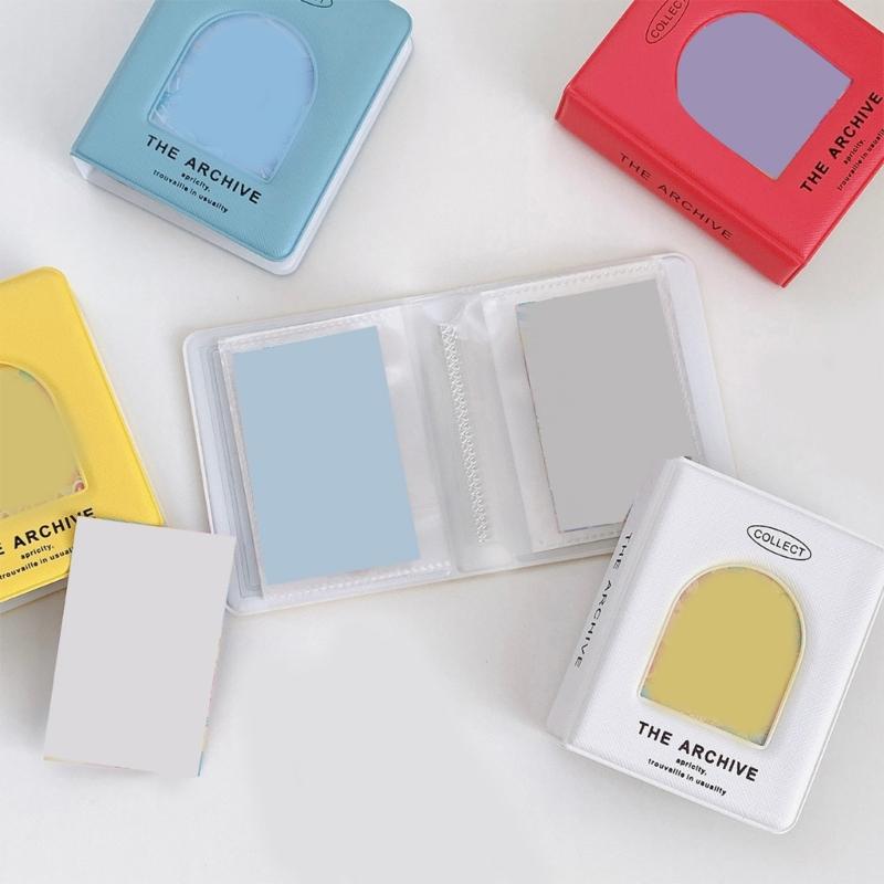 Small Card Collector Binder Holds 40 Cards with Showcases Cover 3Inch Photocard Holders Album Photo Organizers Book
