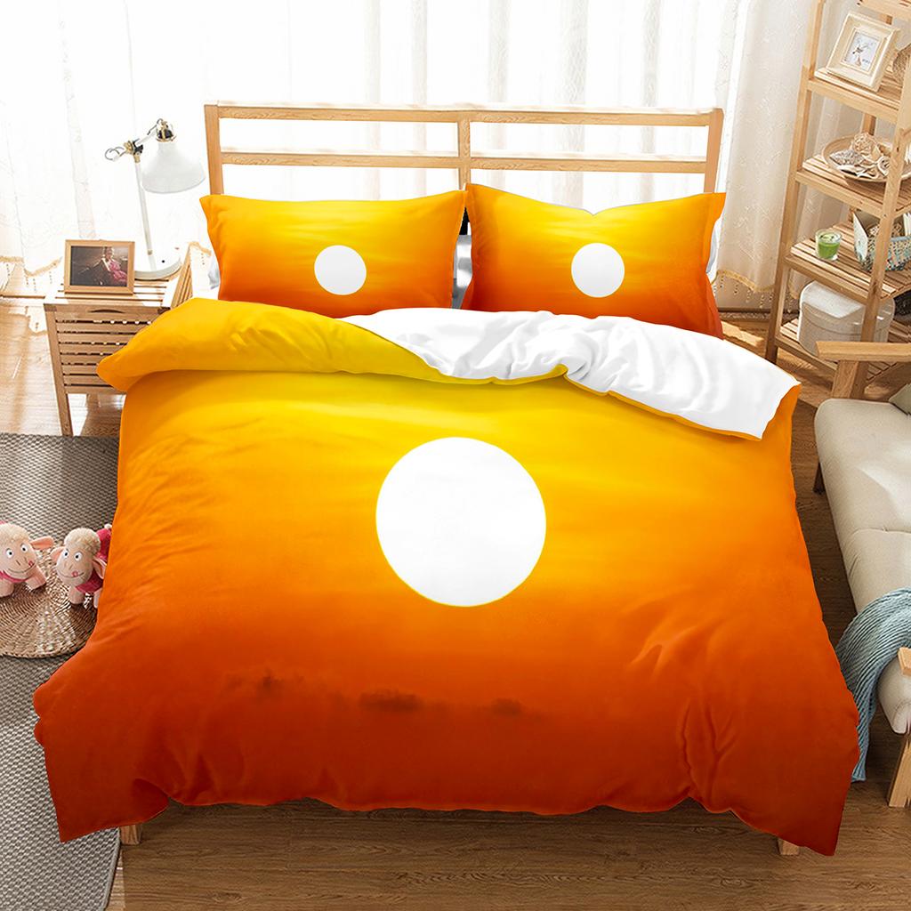 Sun Pattern Duvet Cover Set Double Single Full Size Bohemian Style Bedding Set for Teens Adults Bedroom Decor with Pillowcase