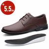 5.5cm Invisible Height Increase Men's Cowhide Leather Shoes Classic Business Casual Formal Wedding Commute Office Elevator Shoes