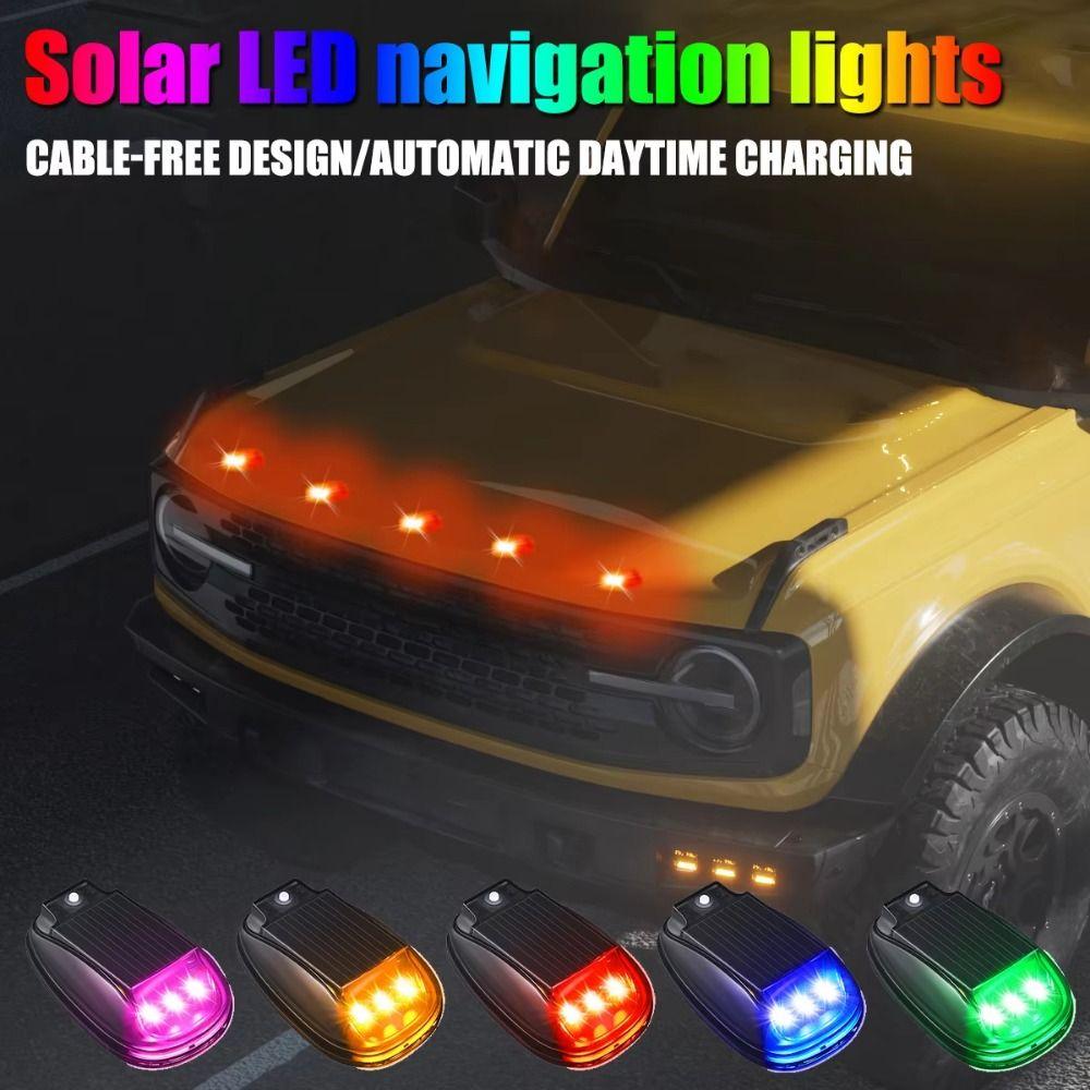Waterproof Solar LED Flash Light Wireless Roof LED Navigation Light Pickup Truck