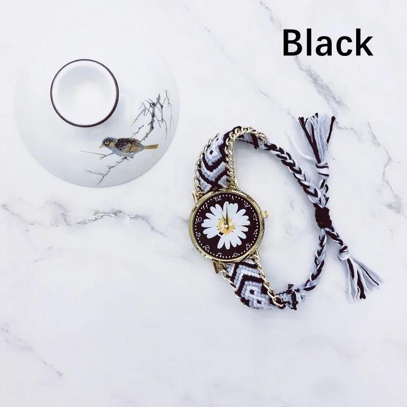 5 Forskjellige Kreative Håndvevde Damevevklokker, Kinesisk Stil Liten Tusenfryd Personlig Kjededekorasjon Klokke