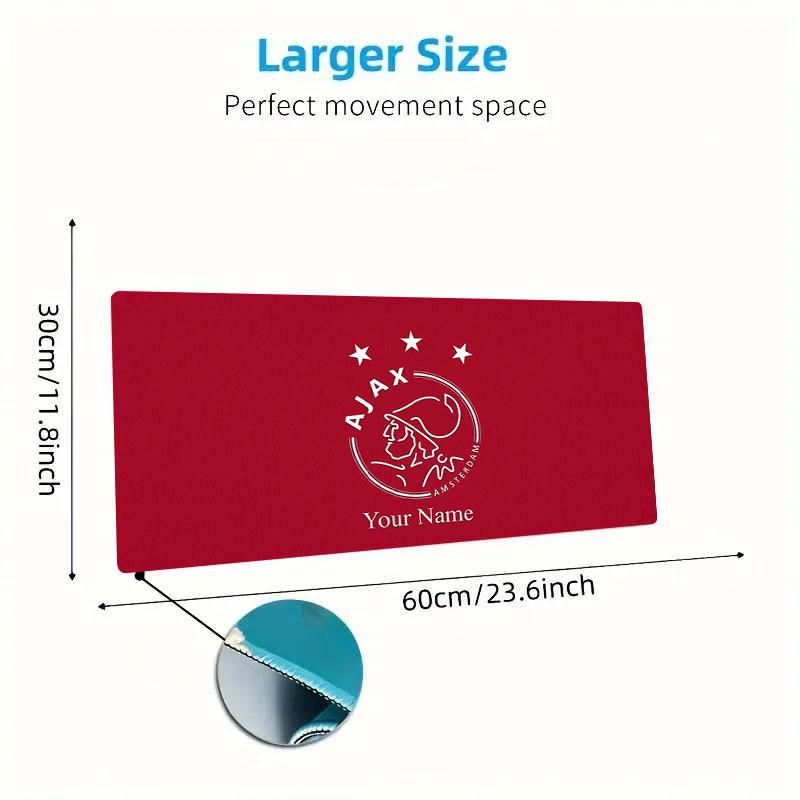 AFC Ajax Custom Name Large Size Mouse Pad Large Gaming Table Cushion Non-slip Laptop Tablet Big Mousepad XXL Mat Mini PC Playmat With Lock edge