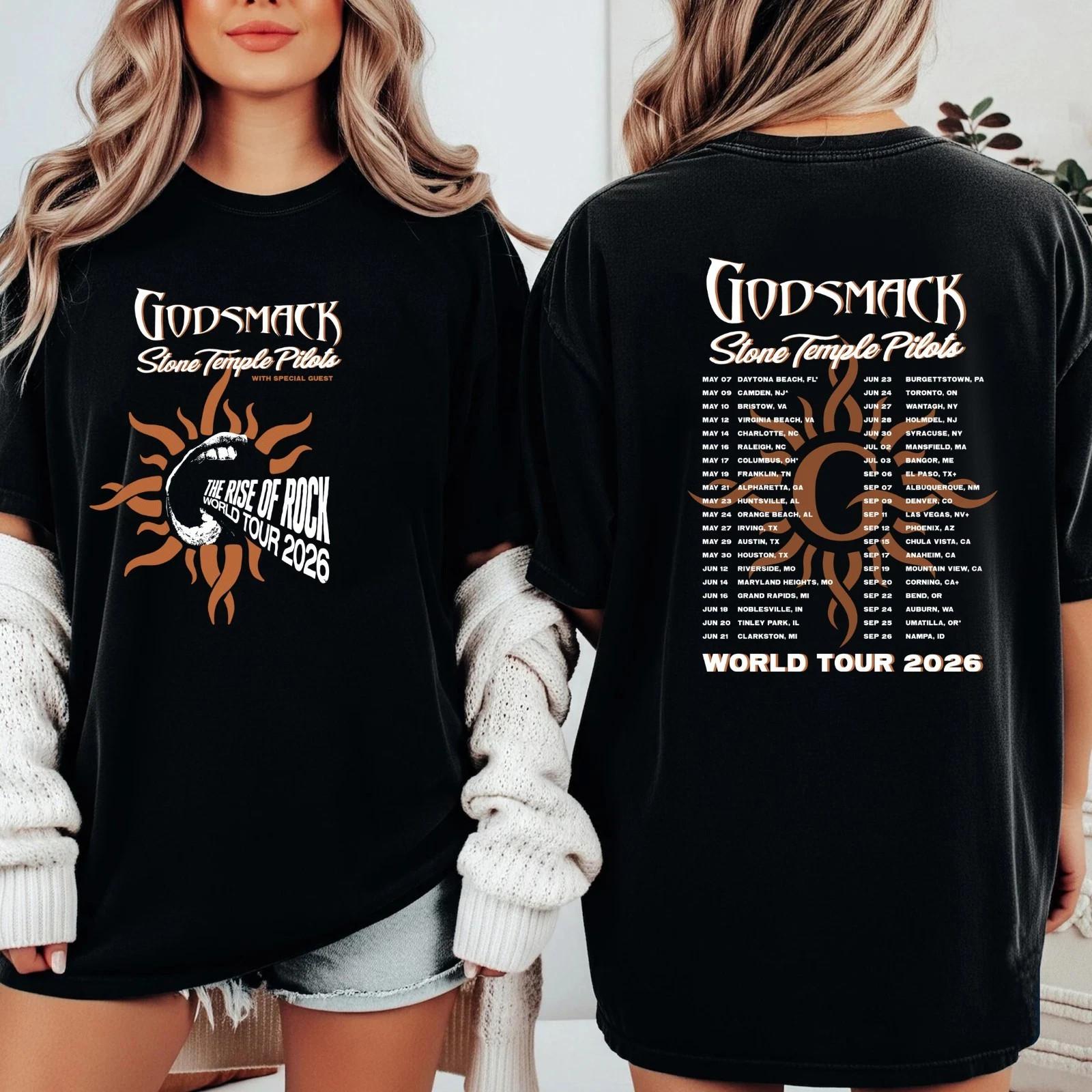 Godsmack Stone Temple Pilots 2026 Tour Graphic T Shirt XL