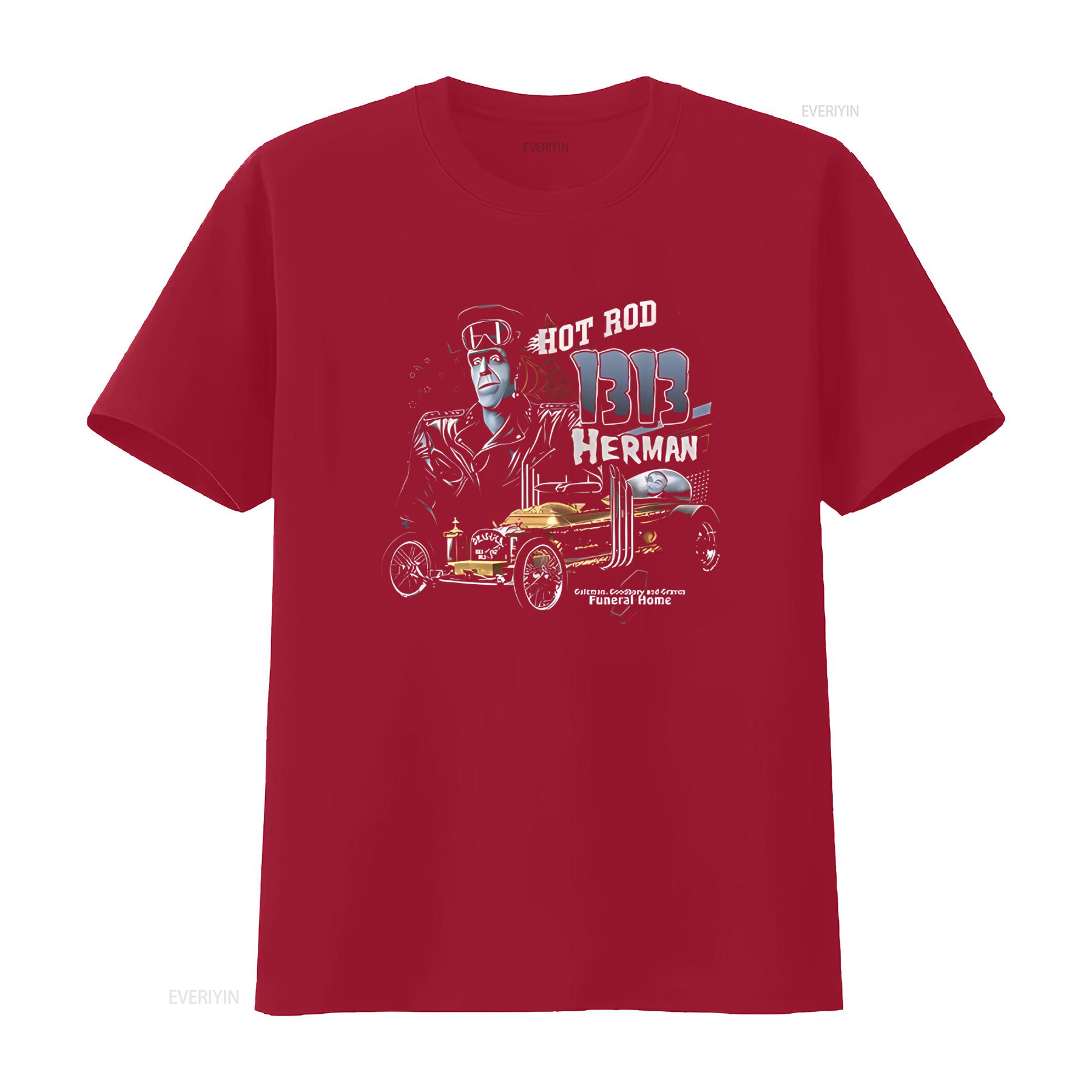 The Munsters Hot Rod Herman Drag u la Grandpa Mens T Shirt Retro Design vintage Washed homme Casual Unisex streetwear Slightly S