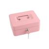 Large Portable Cash Box with Key Lock - Removable Inner Tray and Customizable Color Silk Screen Printing.