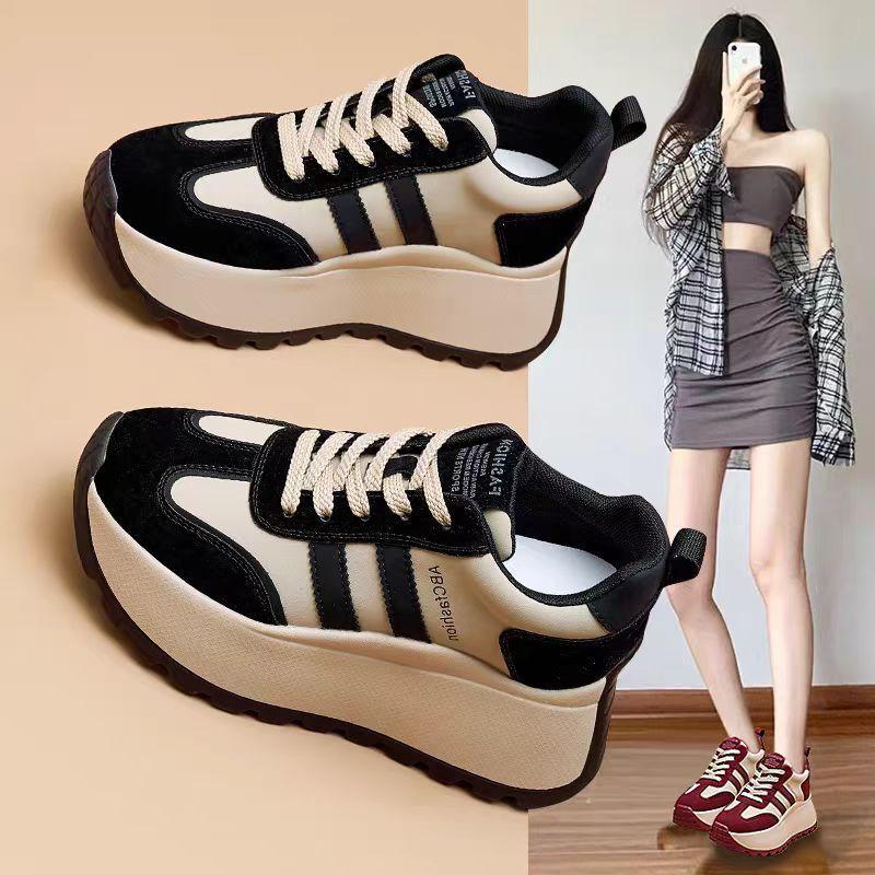 Zhao Ruth Platform Sneakers Forrest Gump Shoes 6cm Height Increase 2025 Popular Versatile Autumn New Muffin Dad Shoes