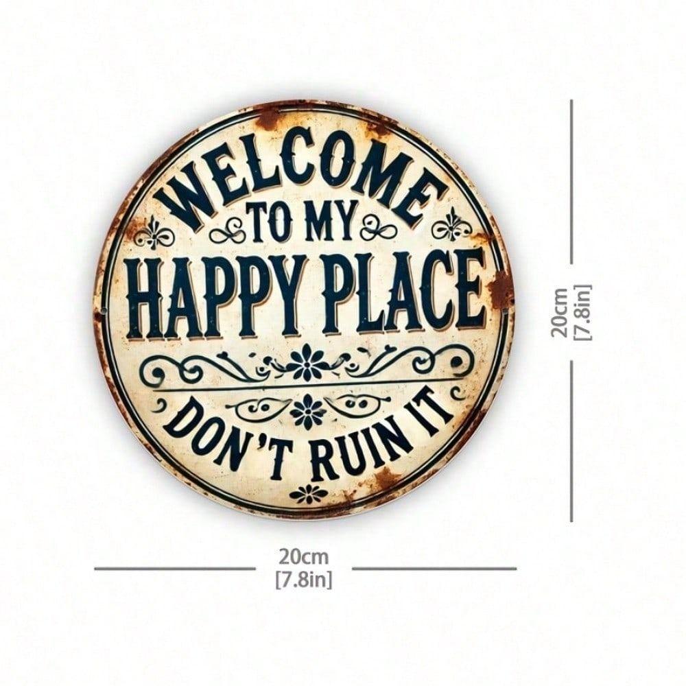 Vintage Metal Tin Sign Wall Art 20x20cm Home Decor