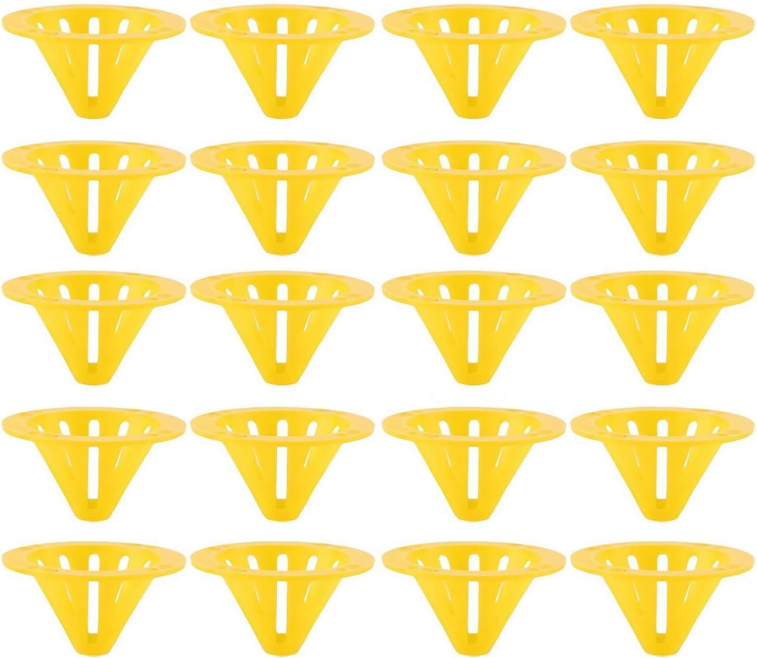 

20 шт. пластиковых входных и выходных конусов улья, вентиляционные отверстия для предотвращения проникновения королевы жёлтый