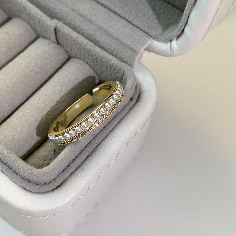 Trendy Ins Style Copper Ring Featuring Stunning Rhinestones For Stylish Women