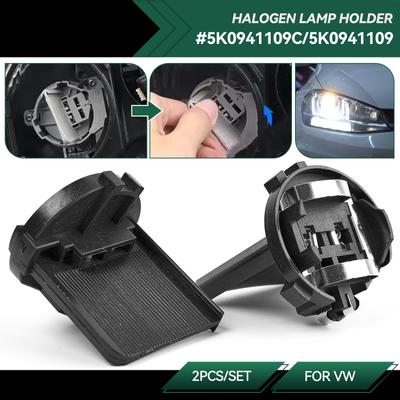 2pcs H7 Headlight Bulb Socket Holder Adapter For Mercedes-Benz Vito W447 W448 Sprinter W906 VW Golf Mk6 5K0941109C A9068260282