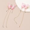 Chinese Hair Clip with Tassels Vintage Butterfly Hair Clip for Spring Summer Hanfu Side Hair Ponytail Hairpins for Teens