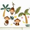 Forest Cartoon Animal Tree Monkey Stickers Bedroom Living Room Home Decor Wall Stickers