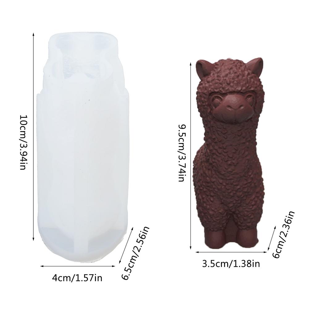 Silicone Mold for DIY Aromatherapys Candle Making 3D Alpacas Resin Molds Home Decoration Scented Candle Molds DIY Craft