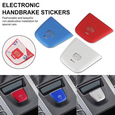 Car Electronic Handbrake Cover For Porsche Macan 2014-21 Aluminum Trim Parking Brake P Button Cover Sticker Interior Accessories