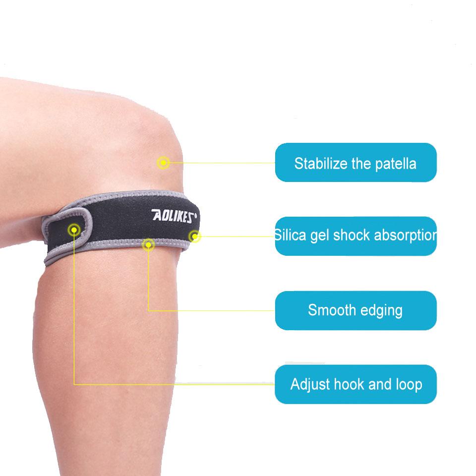 AOLIKES 1PCS Adjustable Knee Patella Cushioning Neoprene Band Knee Support Sports  Running Knee Brace Pads