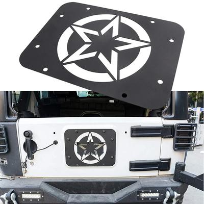 Car Spare Tire Carrier Delete Filler Plate Cover Tailgate Vent Guard Frame For Jeep Wrangler JK 2007-2017