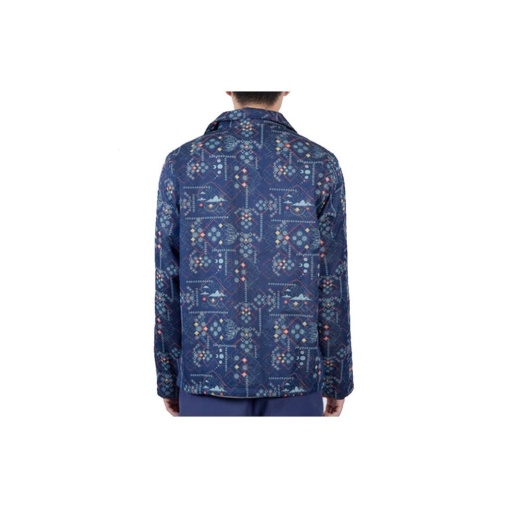 Li-Ning Embroidered Logo Sports Comfortable Long Sleeve Jacket Men Jacket Blue AFDP627-1