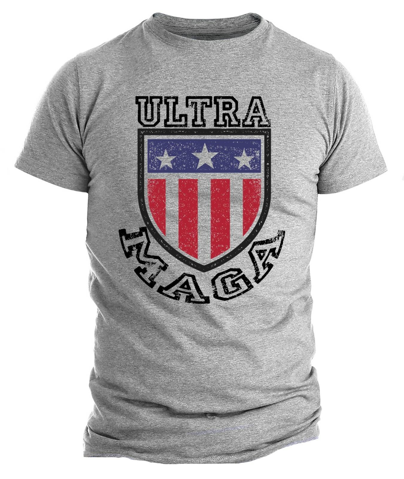 Ultra MAGA Anti Biden Funny T-Shirt Mens Womens Tees Top Political Shirts Trump 2024 USA Flag XL