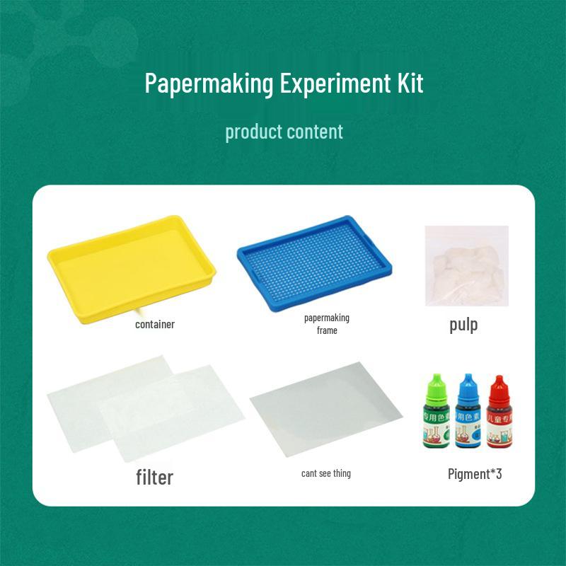 Papermaking Experiment Kit for Kids - DIY Pulp Science Toy Set