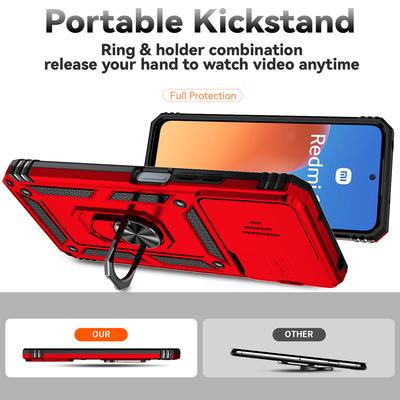 For Xiaomi Redmi 12 4G/5G (Global)/Poco M6 Pro 5G Phone Case with Slide Camera Cover Anti-Scratch
