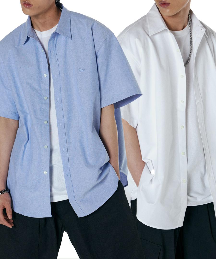 Nod You [2Pack] Daily Oxford City Boy Shirt White/M