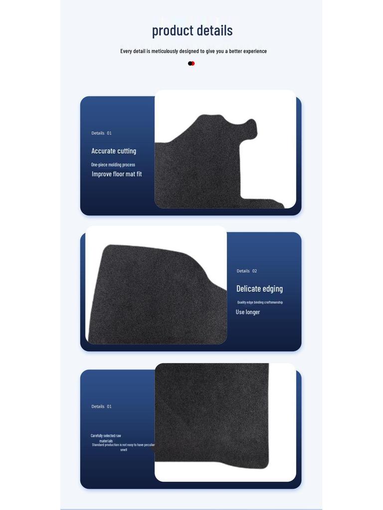 Nylon Velour Floor Mats for Chery Fengyun X3 PLUS-25 (LHD/RHD)