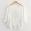 Haveli Lace Short Floral Loose Korean Solid Round Dolman and Stylish One Women's Blouse, Sleeve, Sheer, Print, Fit, Feminine, Stylish, Casual, Style,