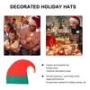 2Pcs Gold Thread Elf Hats Christmas Party Hat for Kids Costume Props Holiday Gathering Decoration Accessories Christmas Hat