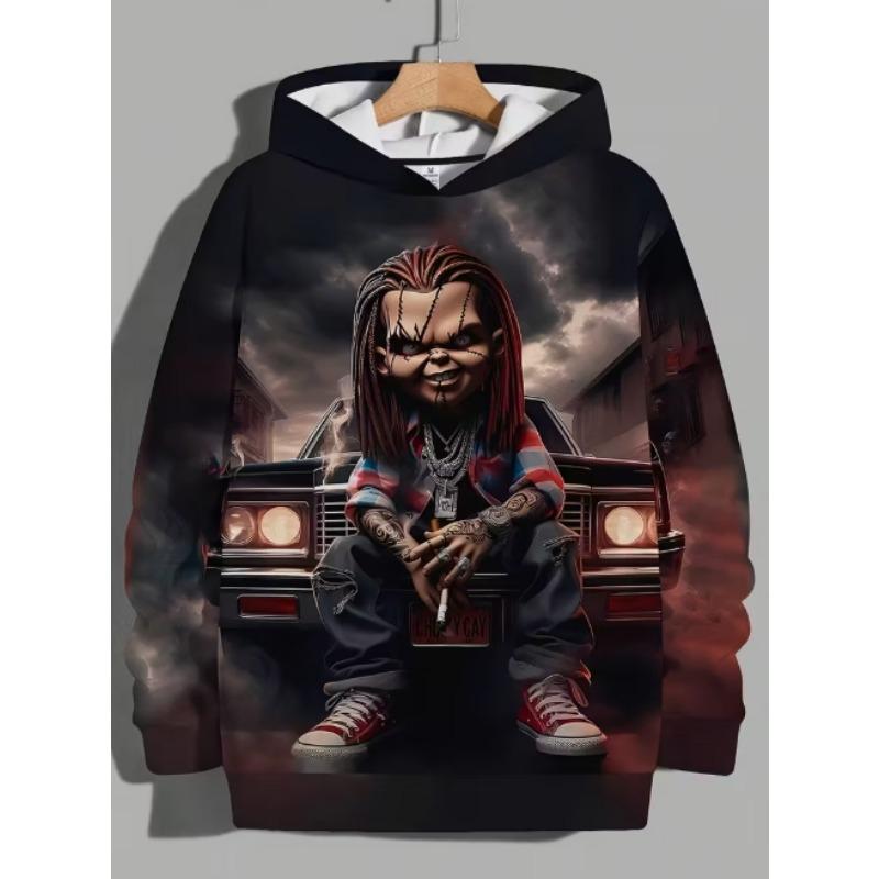 Men's 3D Dragon Phoenix Yin Yang Celestial Printed Hoodie - Long Sleeve Casual Hoodie with Drawstring Pocket