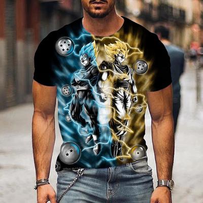 Dragon Ball Summer Fashion 3D Print T Shirts for Men Casual O-Neck Short Sleeve Oversized T-shirts Streetwear Anime Loose Tops