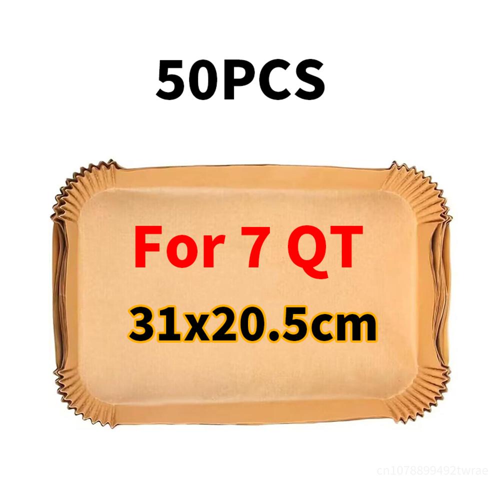 

Прямоугольная одноразовая бумага для фритюрницы с антипригарным покрытием для фритюрницы Ninja Foodi DZ071 7QT DualZone, бумажный вкладыш для выпечки, маслостойкий коврик для духовки