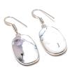 Natural Dendrite Opal Gemstone 925 Sterling Silver Jewelry Earring 1.73" AE-12432