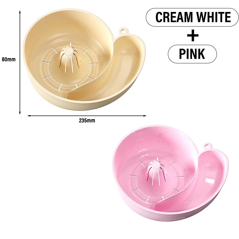 New Snail Shape Fruit Drainer Basket Reusable Kitchen Vegetable Washing Basin Multi-functional Automatic Rotation Clean Tools
