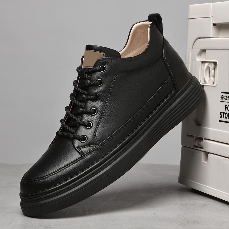 Men's Shoes 2025 Summer New Men's Platform Retro Casual Shoes Trendy Shoes Mid-top Board Shoes