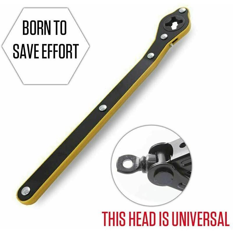 Universal Car Wheel Hand Crank Ratchet Wrenches Garage Tire Wheel Handle Phillips Wrench Car Labor-Saving Jack Tire Repair Tool