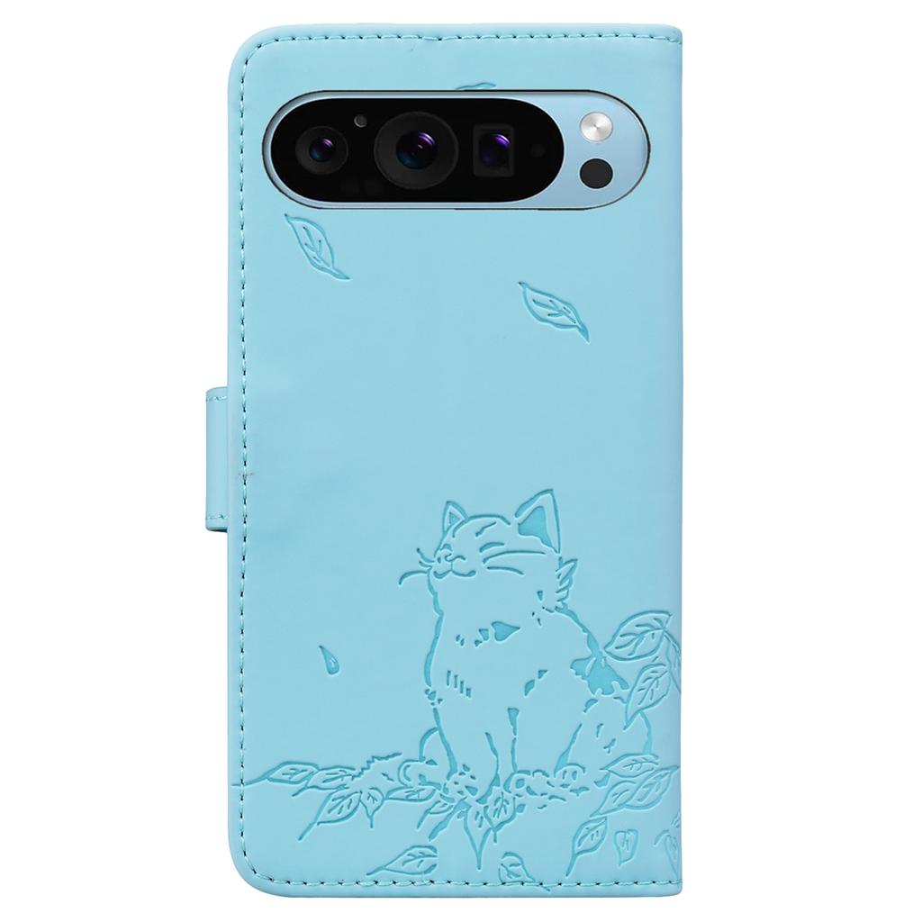 For Google Pixel 10 Pro/Pixel 10/Pixel 9 Pro/Pixel 9 Case Wallet Cat Pattern Imprinted Leather Phone Cover