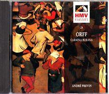 

CD КАРЛ ОРФФ, АНДРЕ ПРЕВИН, ЛОНДОНСКИЙ СИМФОНИЧЕСКИЙ ОРКЕСТР - Carmina Burana 7676282 HMV Classics 1992 Германия Классика Б/У