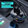 Trasmettitore FM per Auto Bluetooth 5.0 Vivavoce Audio Lettore MP3 Adattatore Caricatore Rapido PD Tipo-C Caricatore Rapido Modulatore FM