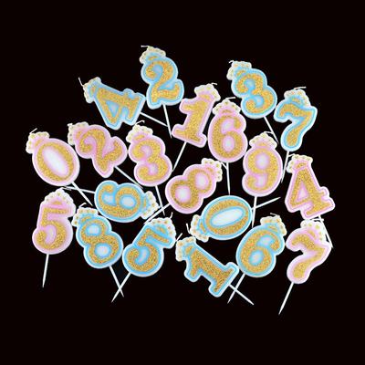 New Sequins Digital Candle Birthday Number Cake Candle 0 1 2 3 4 5 6 7 8 9 Cake Topper Girls Boys Baby Party Supplies Decoration