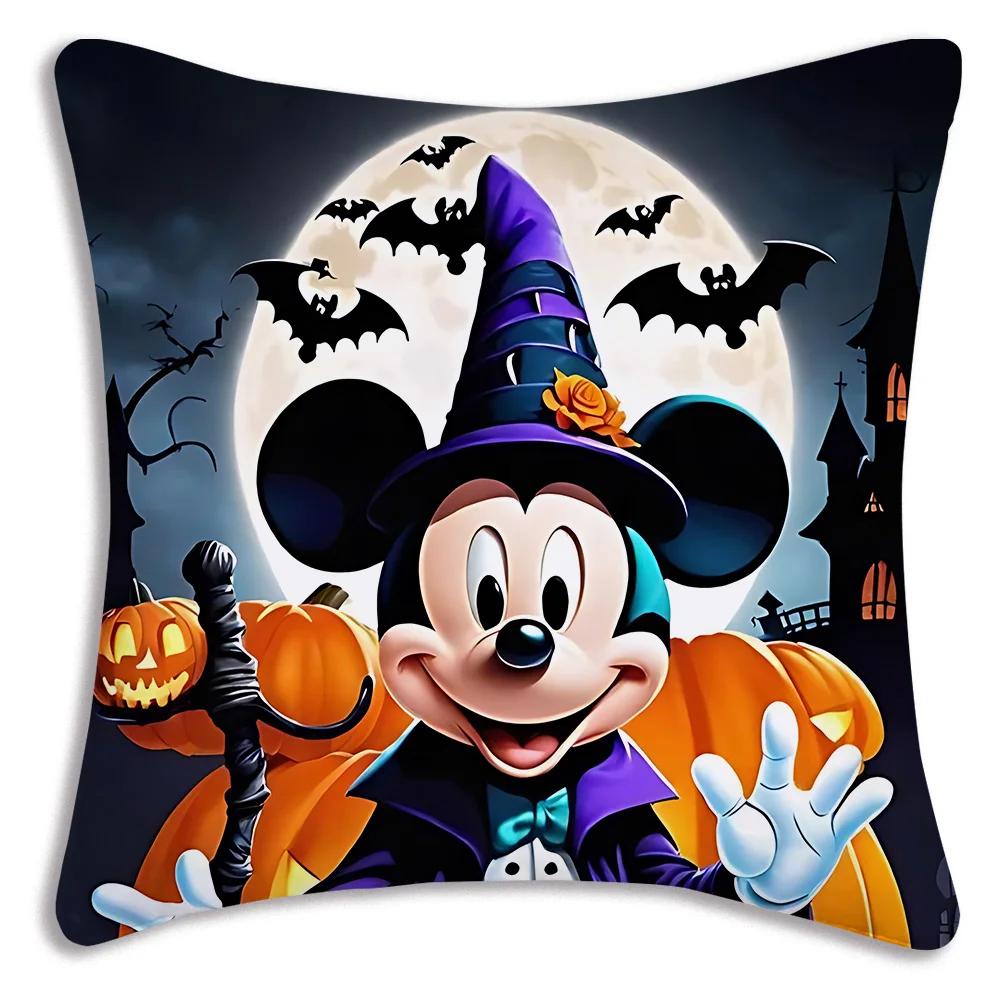Halloween Disney Topolino Minnie Federe Cuscino Cartone Animato Divano Decorativo Casa Stampa Carina Federa Cuscino