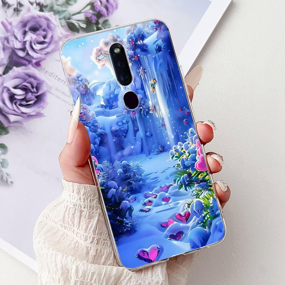 For Oppo F11 Case CPH1913 CPH1911 Colorful Flowers Painted Cover Soft Silicone Phone Case For Oppo F11 Pro F 11 OppoF11 Pro Bags