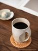 Vintage Handmade Double-Color Ceramic Mug - Large Capacity, Textured Pottery Cup for Coffee or Water